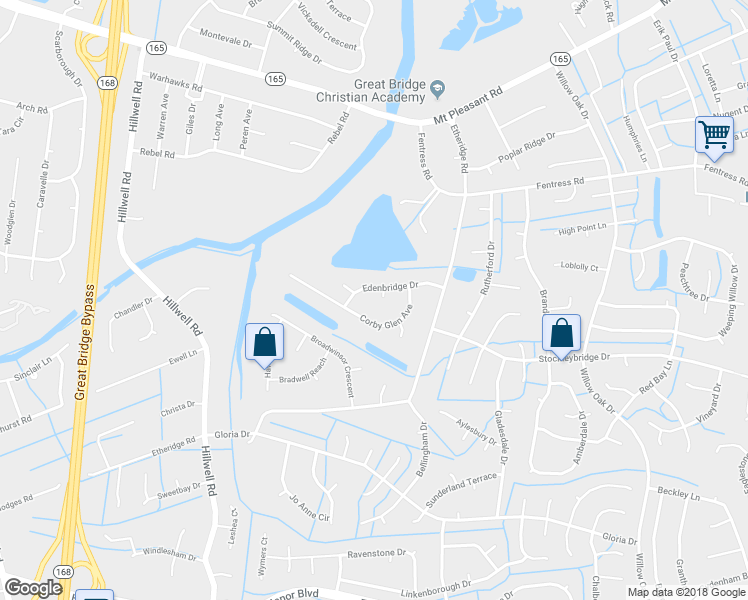 map of restaurants, bars, coffee shops, grocery stores, and more near 604 Dalton Court in Chesapeake