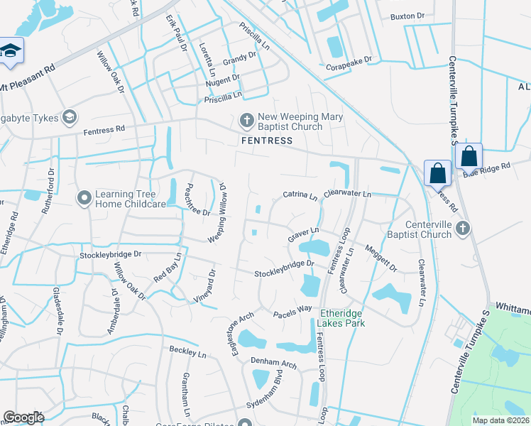 map of restaurants, bars, coffee shops, grocery stores, and more near 808 Catrina Lane in Chesapeake