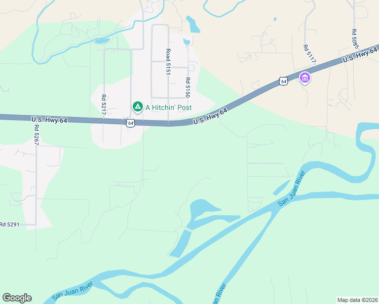 map of restaurants, bars, coffee shops, grocery stores, and more near 6071 U.S. 64 in Bloomfield