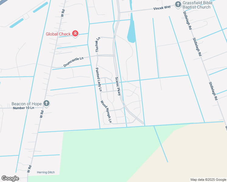 map of restaurants, bars, coffee shops, grocery stores, and more near Bellflower Way in Chesapeake