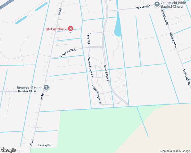 map of restaurants, bars, coffee shops, grocery stores, and more near 2123 Beeblossom Lane in Chesapeake