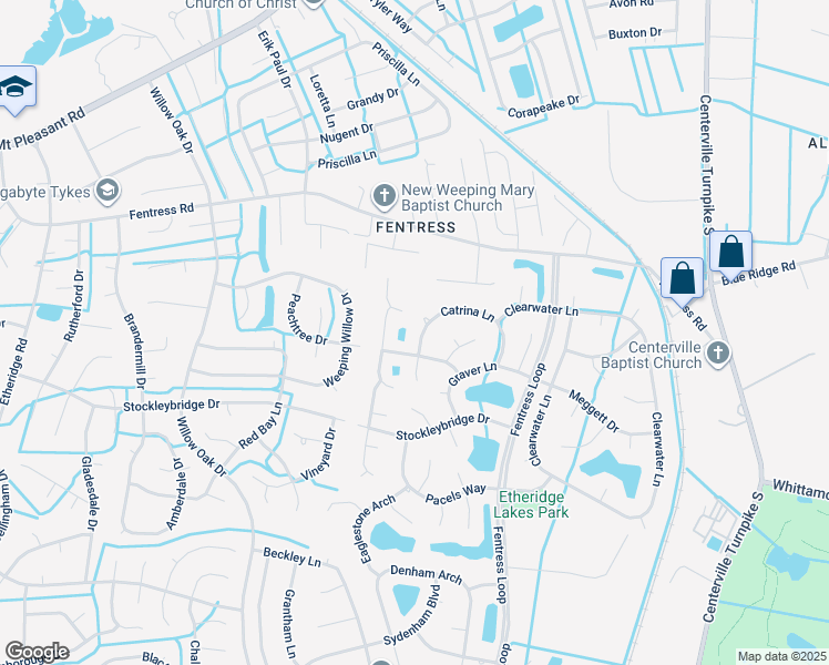 map of restaurants, bars, coffee shops, grocery stores, and more near 808 Catrina Lane in Chesapeake