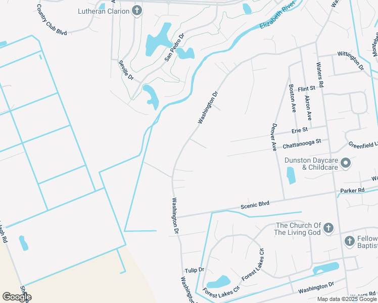 map of restaurants, bars, coffee shops, grocery stores, and more near 809 Washington Drive in Chesapeake