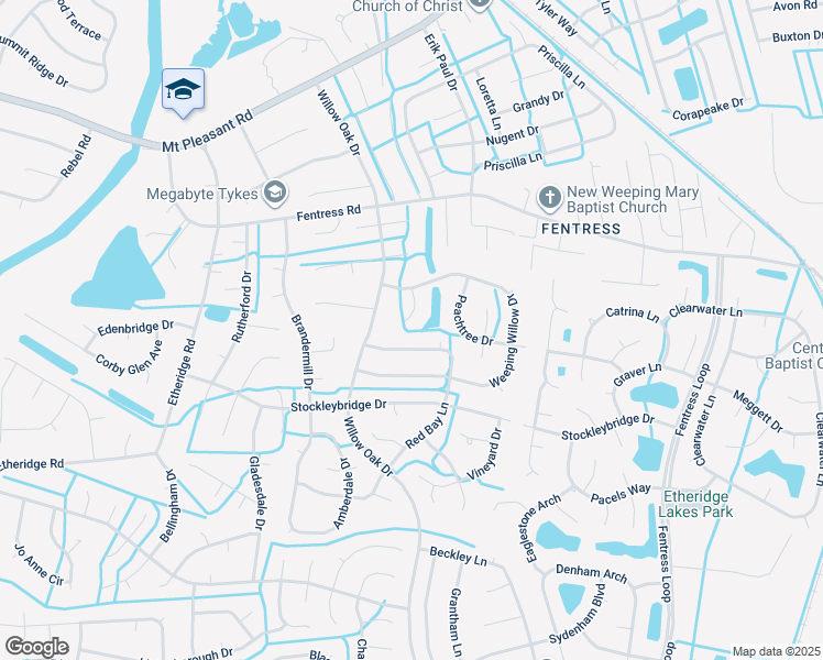 map of restaurants, bars, coffee shops, grocery stores, and more near 817 Pin Oak Place in Chesapeake