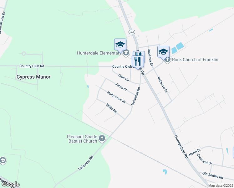 map of restaurants, bars, coffee shops, grocery stores, and more near 116 Holly Cove Street in Franklin