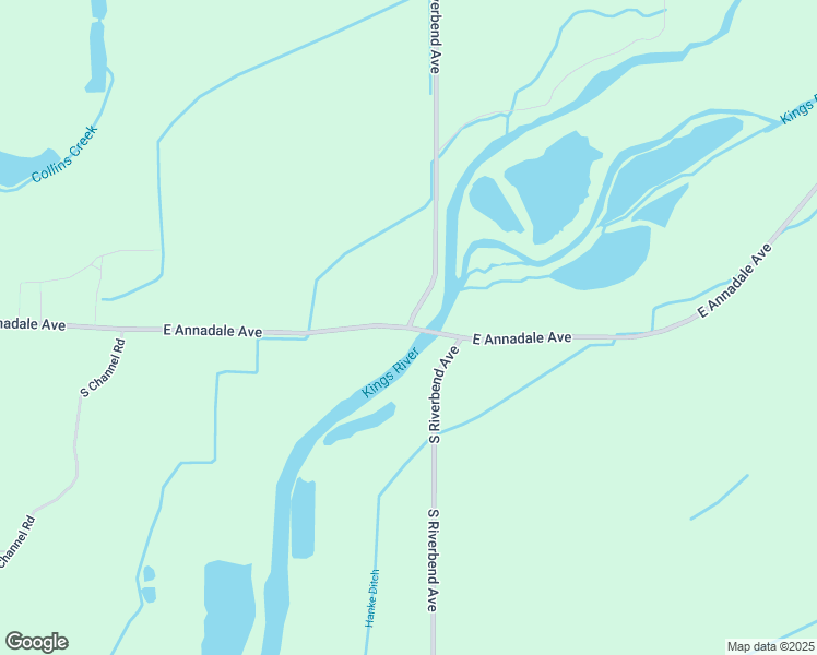 map of restaurants, bars, coffee shops, grocery stores, and more near East Annadale Avenue & South Riverbend Avenue in Sanger