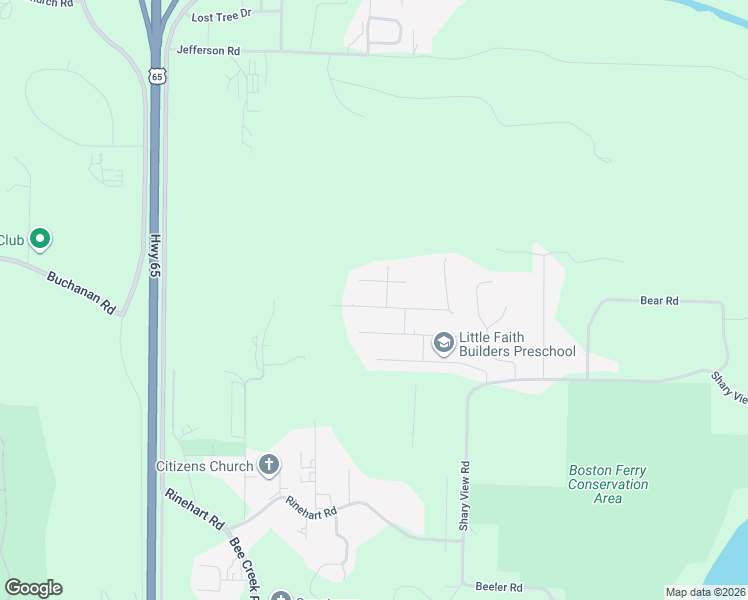 map of restaurants, bars, coffee shops, grocery stores, and more near 91 Shiloh Street in Branson