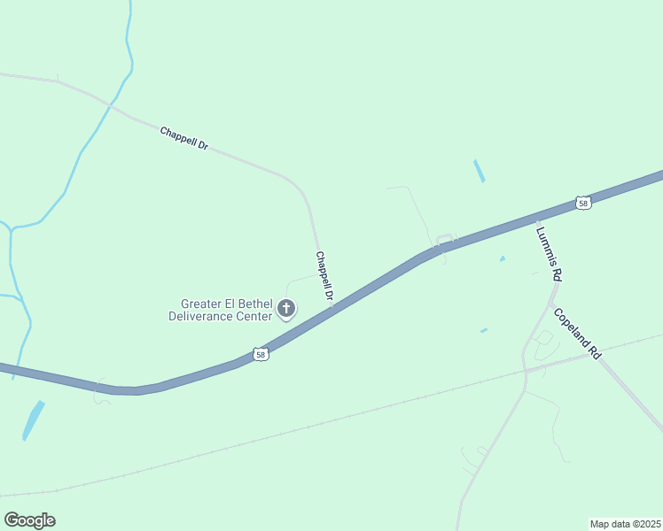 map of restaurants, bars, coffee shops, grocery stores, and more near 124 Chappell Drive in Suffolk