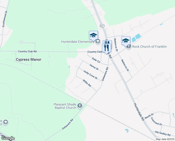 map of restaurants, bars, coffee shops, grocery stores, and more near 124 Holly Cove Street in Franklin