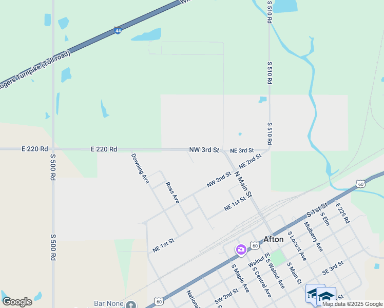map of restaurants, bars, coffee shops, grocery stores, and more near 306 North Central Avenue in Afton