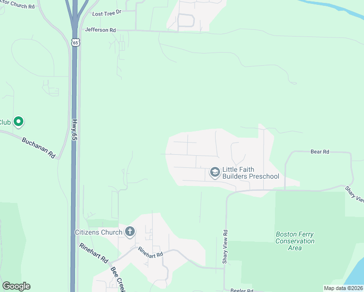 map of restaurants, bars, coffee shops, grocery stores, and more near 91 Shiloh Street in Branson