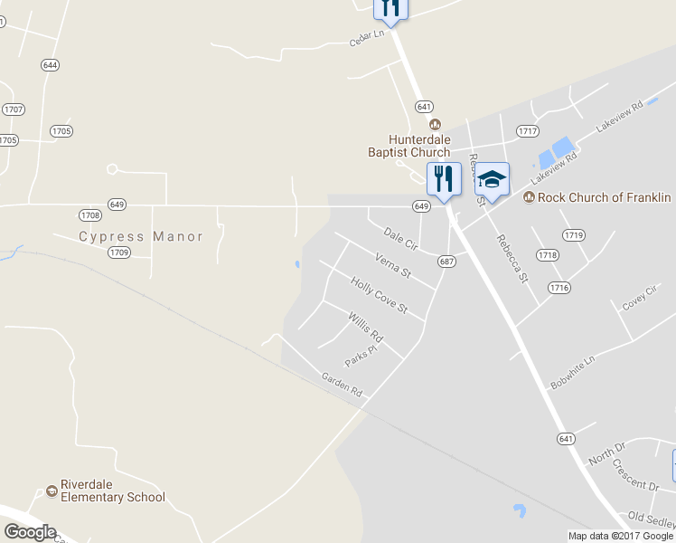 map of restaurants, bars, coffee shops, grocery stores, and more near 124 Holly Cove Street in Franklin