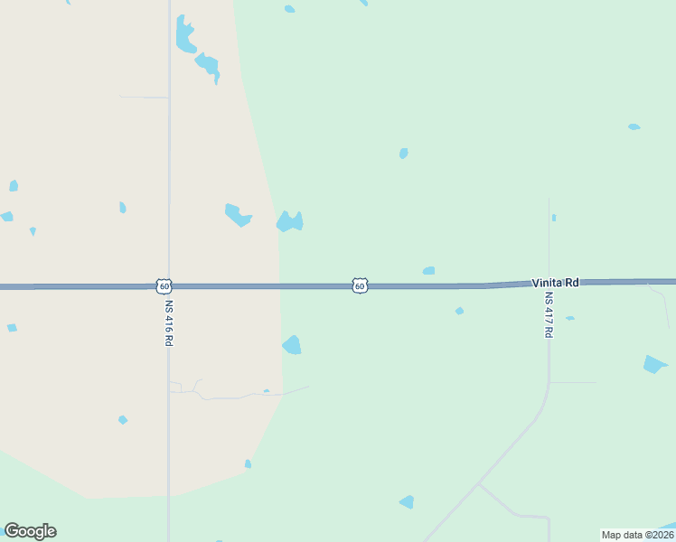 map of restaurants, bars, coffee shops, grocery stores, and more near 323 Vinita Road in Nowata