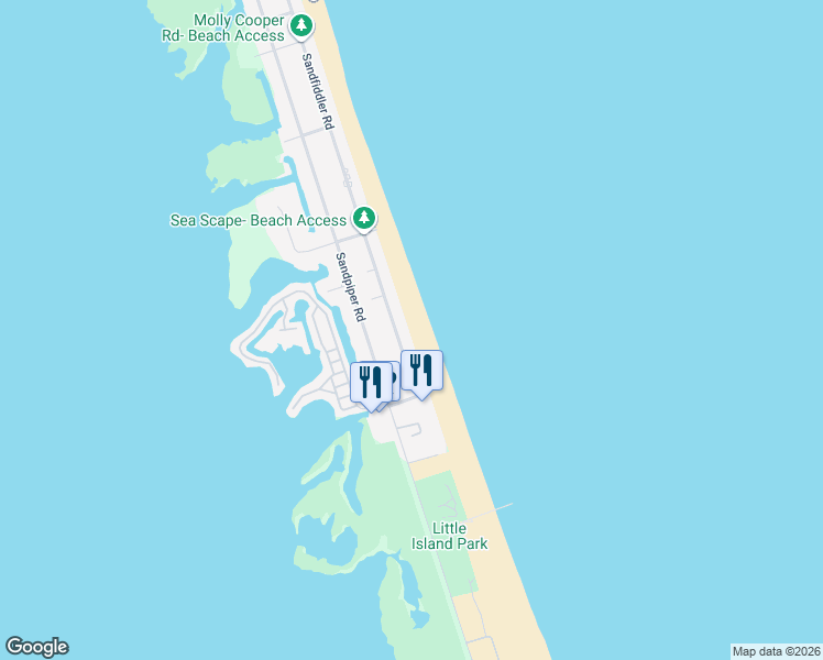 map of restaurants, bars, coffee shops, grocery stores, and more near 3648 Sandfiddler Road in Virginia Beach