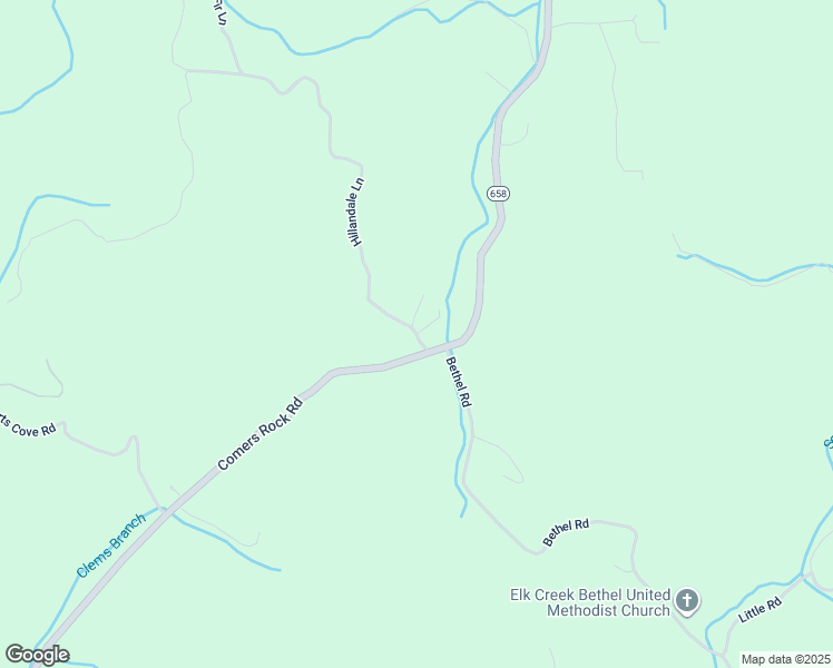 map of restaurants, bars, coffee shops, grocery stores, and more near 256 Hillandale Lane in Elk Creek