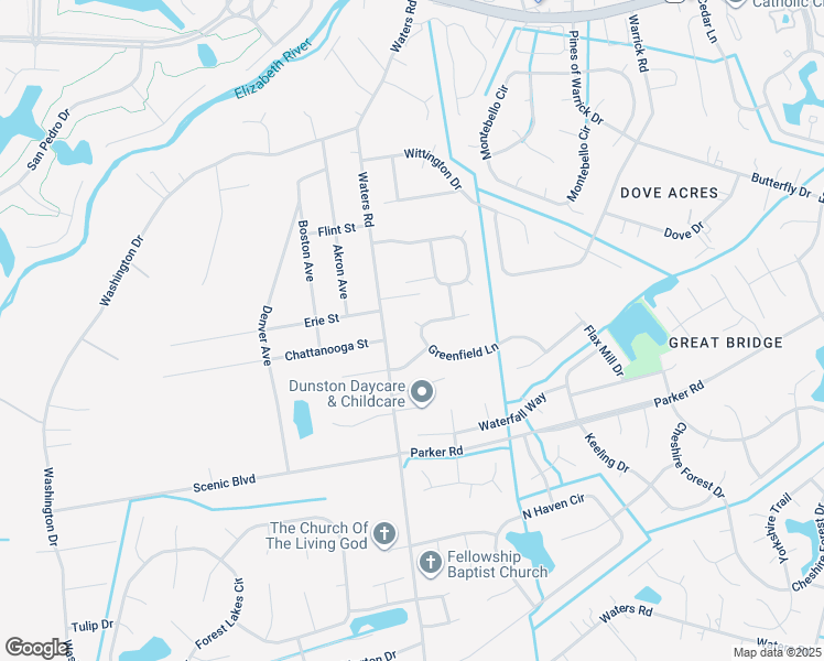 map of restaurants, bars, coffee shops, grocery stores, and more near 901 Calico Court in Chesapeake