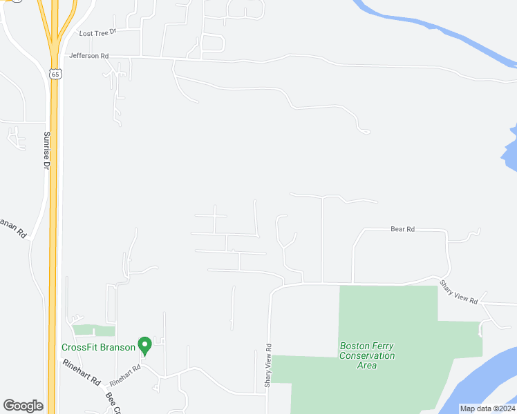 map of restaurants, bars, coffee shops, grocery stores, and more near 140 Gettysburg Avenue in Branson