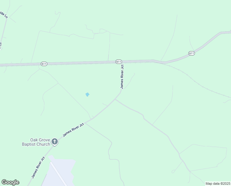 map of restaurants, bars, coffee shops, grocery stores, and more near 1582 James River Junction in Emporia
