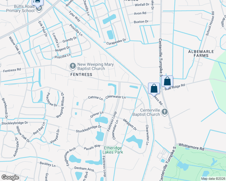 map of restaurants, bars, coffee shops, grocery stores, and more near 807 Hywood Court in Chesapeake