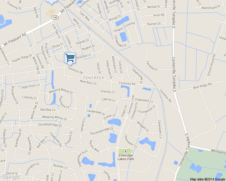 map of restaurants, bars, coffee shops, grocery stores, and more near 1120 Grandy Court in Chesapeake