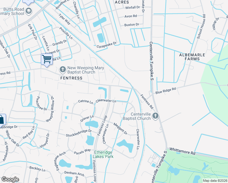 map of restaurants, bars, coffee shops, grocery stores, and more near 800 Crestwynd Circle in Chesapeake