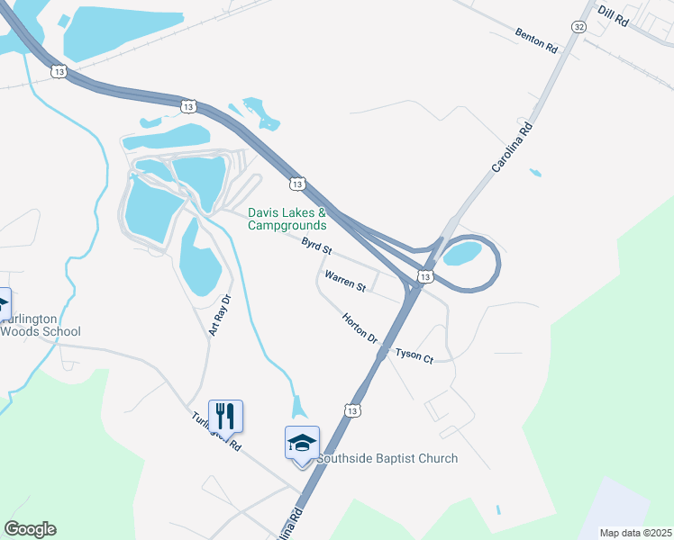 map of restaurants, bars, coffee shops, grocery stores, and more near 120 Warren Street in Suffolk