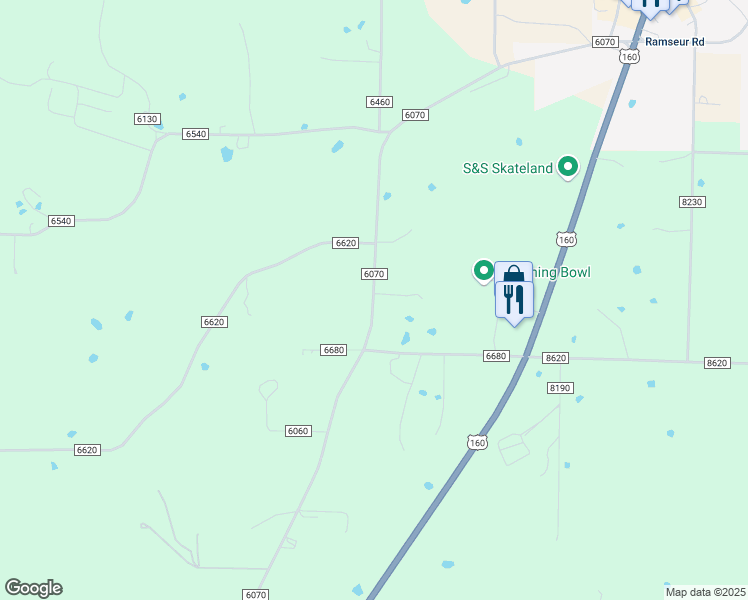 map of restaurants, bars, coffee shops, grocery stores, and more near 1852 County Road 6070 in West Plains
