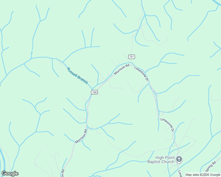 map of restaurants, bars, coffee shops, grocery stores, and more near 17401 Morrison Road in Meadowview