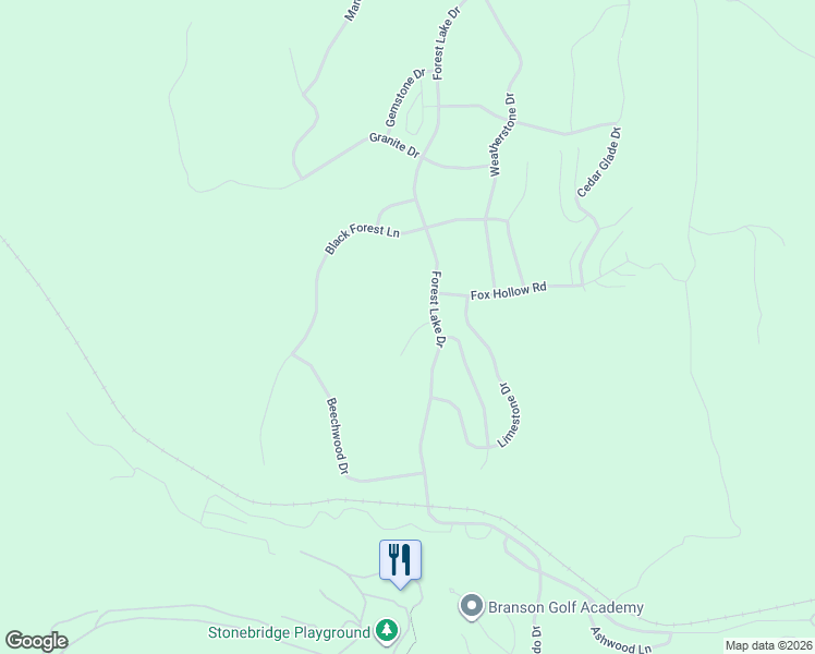 map of restaurants, bars, coffee shops, grocery stores, and more near 93 Bedrock Circle in Reeds Spring