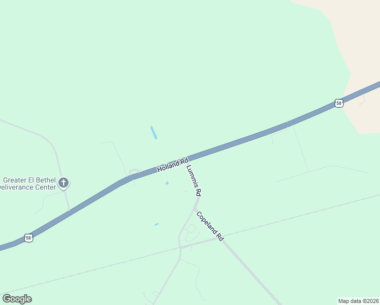 map of restaurants, bars, coffee shops, grocery stores, and more near 3796 Holland Road in Suffolk