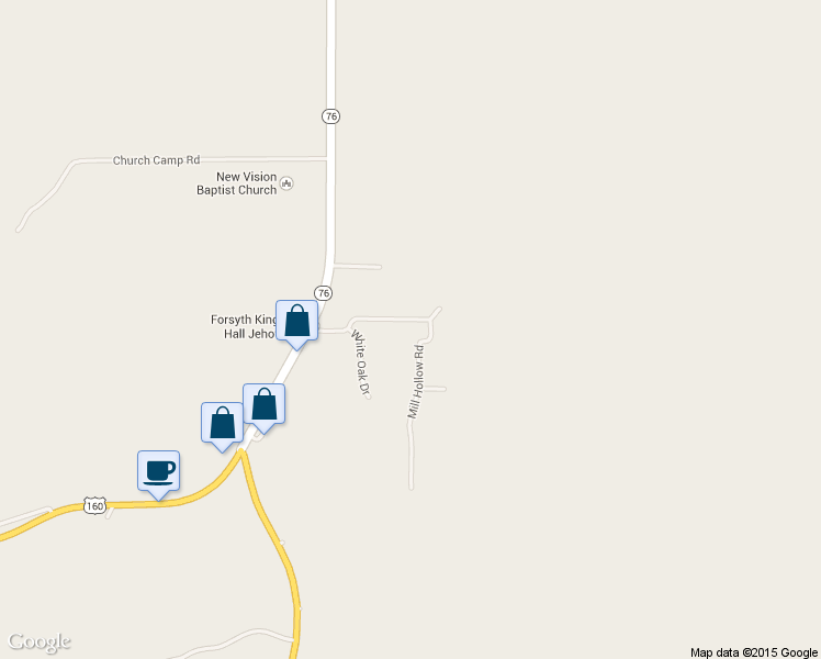 map of restaurants, bars, coffee shops, grocery stores, and more near 332 Mill Hollow Road in Forsyth