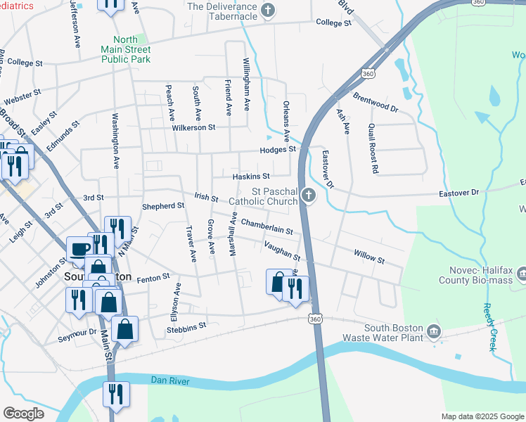 map of restaurants, bars, coffee shops, grocery stores, and more near 1731 Irish Street in South Boston