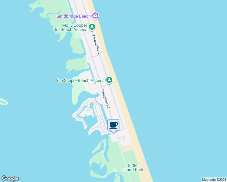 map of restaurants, bars, coffee shops, grocery stores, and more near 3612 Sandfiddler Road in Virginia Beach