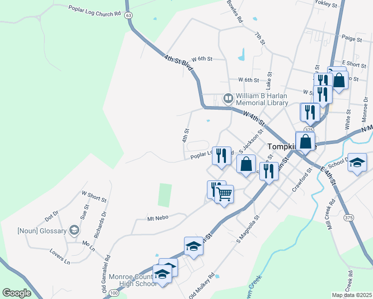 map of restaurants, bars, coffee shops, grocery stores, and more near 166 4th Street in Tompkinsville