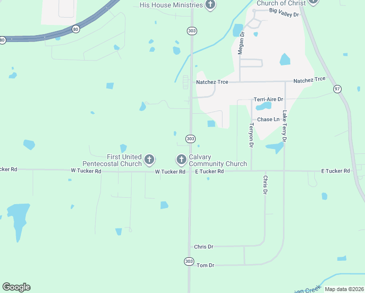 map of restaurants, bars, coffee shops, grocery stores, and more near 1701-2047 Highway 303 in Mayfield
