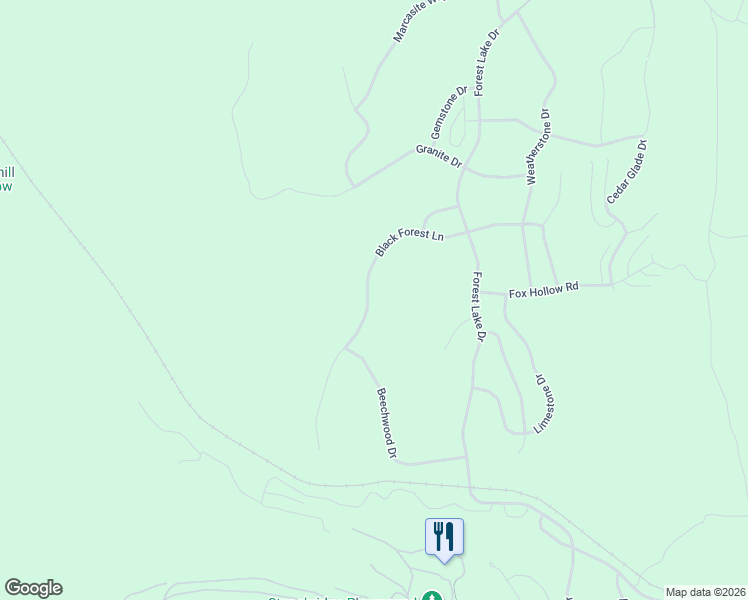 map of restaurants, bars, coffee shops, grocery stores, and more near 619 Black Forest Lane in Branson West