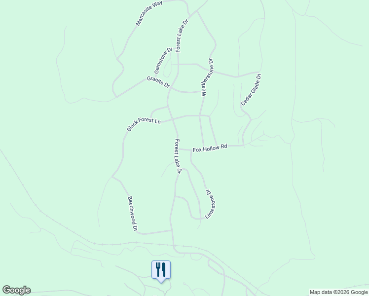 map of restaurants, bars, coffee shops, grocery stores, and more near Fox Hollow Rd in Reeds Spring