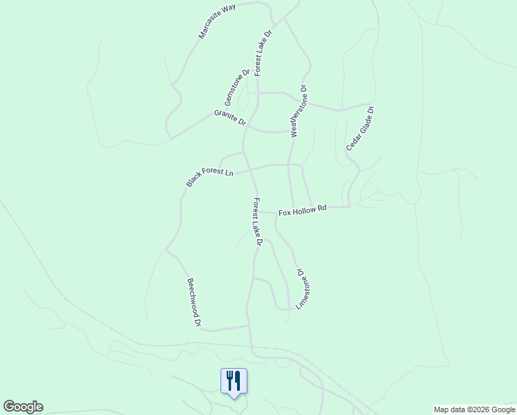map of restaurants, bars, coffee shops, grocery stores, and more near Fox Hollow Rd in Reeds Spring