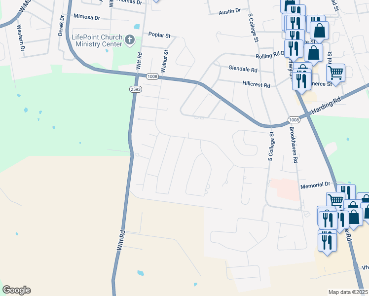 map of restaurants, bars, coffee shops, grocery stores, and more near 1145 Bennington Place in Franklin