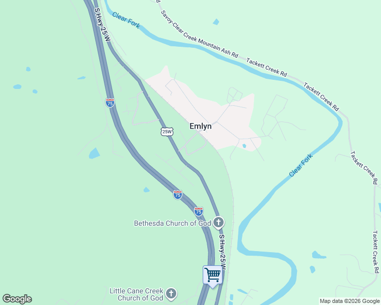 map of restaurants, bars, coffee shops, grocery stores, and more near 3506 U.S. 25W in Williamsburg
