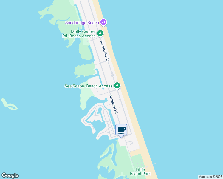 map of restaurants, bars, coffee shops, grocery stores, and more near 3544 Sandpiper Road in Virginia Beach