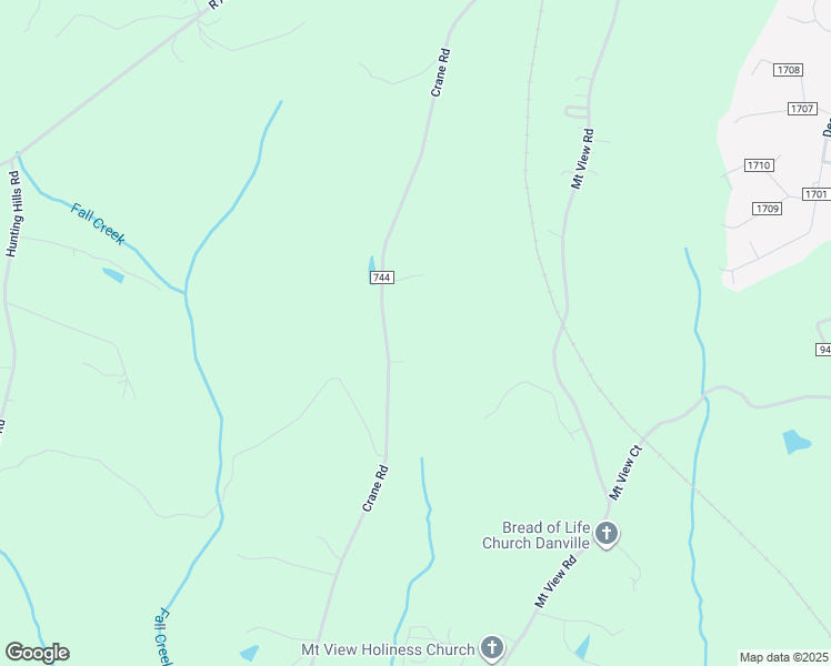 map of restaurants, bars, coffee shops, grocery stores, and more near 1137 Crane Road in Danville