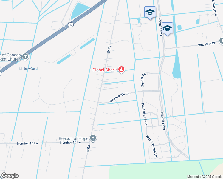 map of restaurants, bars, coffee shops, grocery stores, and more near 1161 West Road in Chesapeake