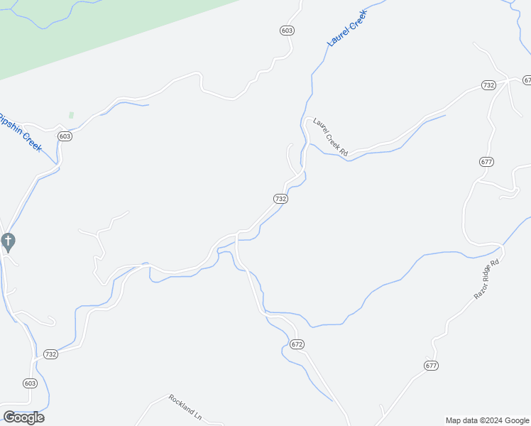 map of restaurants, bars, coffee shops, grocery stores, and more near Laurel Creek Road in Grayson County
