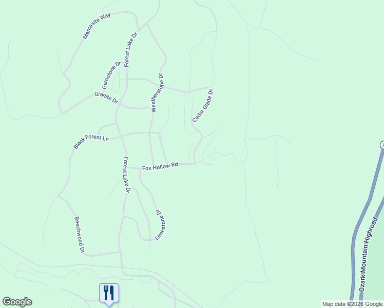 map of restaurants, bars, coffee shops, grocery stores, and more near 103 Cantwell Lane in Reeds Spring