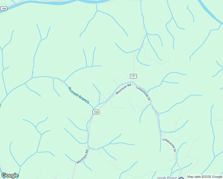 map of restaurants, bars, coffee shops, grocery stores, and more near 17374 Morrison Road in Meadowview