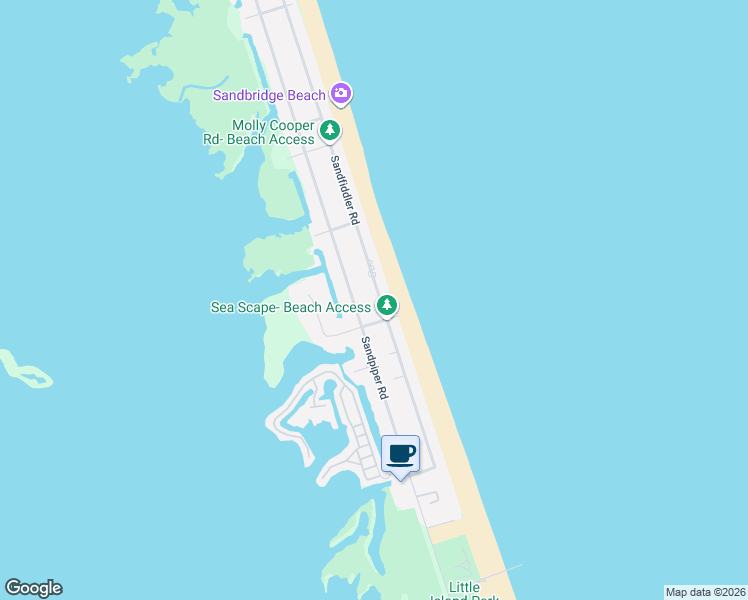 map of restaurants, bars, coffee shops, grocery stores, and more near 3537 Sandfiddler Road in Virginia Beach