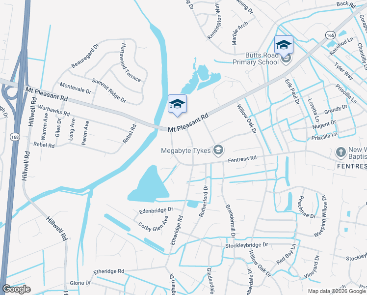 map of restaurants, bars, coffee shops, grocery stores, and more near 700 Etheridge Court in Chesapeake