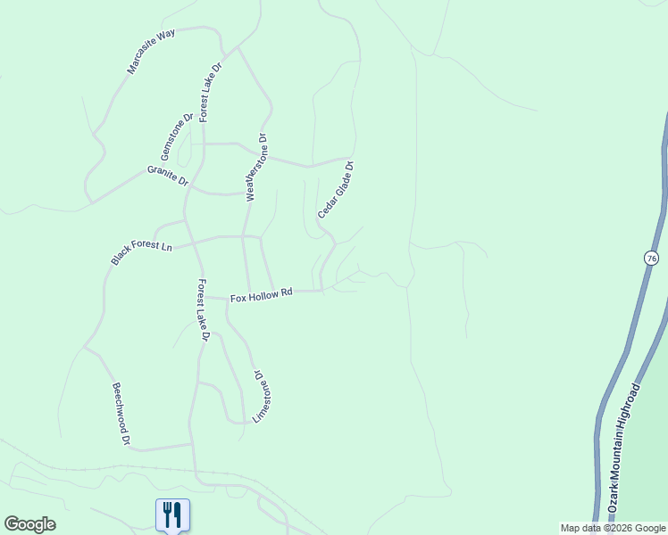 map of restaurants, bars, coffee shops, grocery stores, and more near 41 Bells Avenue in Branson West