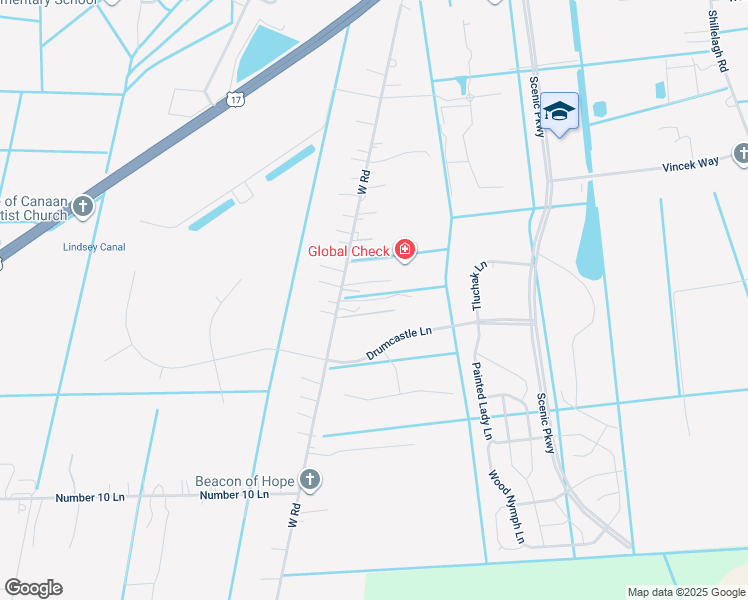 map of restaurants, bars, coffee shops, grocery stores, and more near 1153 West Road in Chesapeake